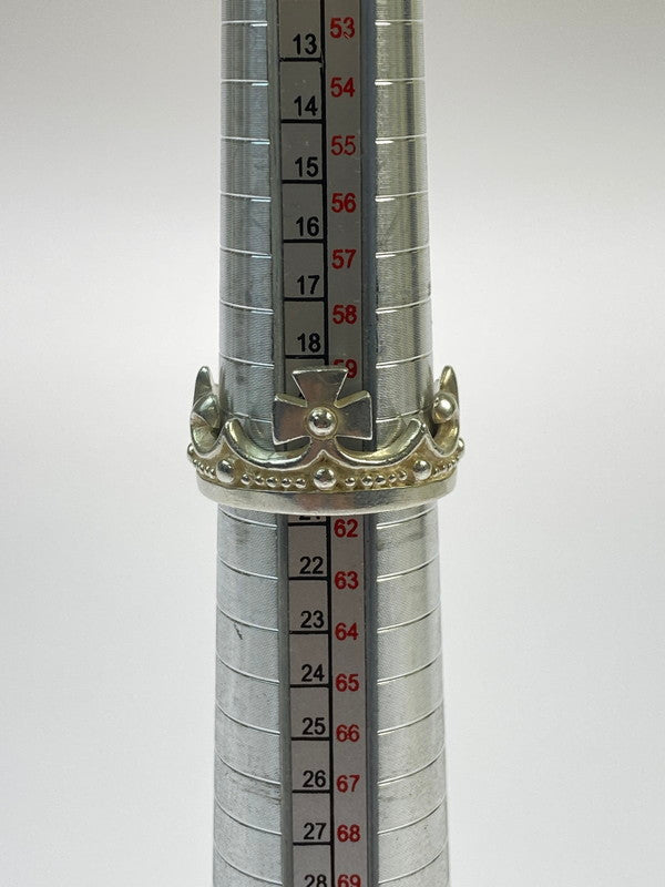 【中古品】【メンズ】 A&G エーアンドジー クラウンリング 指輪 アクセサリー 192-250824-AS-13-min サイズ：21号 カラー：シルバー 万代Net店