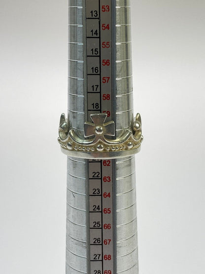 【中古品】【メンズ】 A&G エーアンドジー クラウンリング 指輪 アクセサリー 192-250824-AS-13-min サイズ：21号 カラー：シルバー 万代Net店