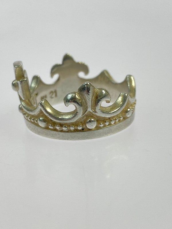 【中古品】【メンズ】 A&G エーアンドジー クラウンリング 指輪 アクセサリー 192-250824-AS-13-min サイズ：21号 カラー：シルバー 万代Net店