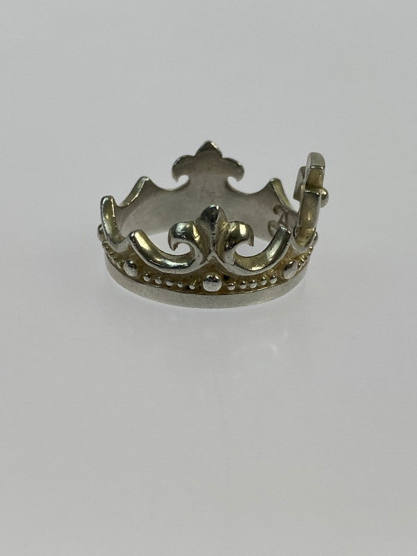【中古品】【メンズ】 A&G エーアンドジー クラウンリング 指輪 アクセサリー 192-250824-AS-13-min サイズ：21号 カラー：シルバー 万代Net店