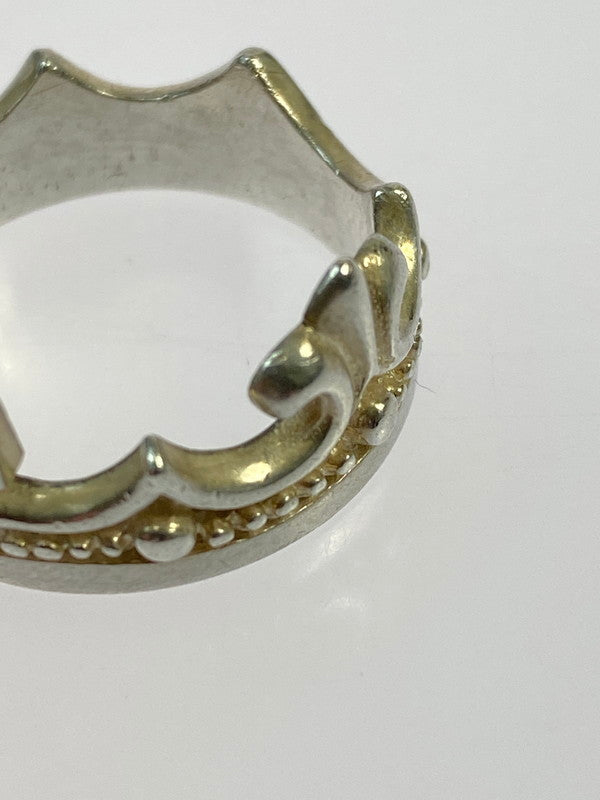 【中古品】【メンズ】 A&G エーアンドジー クラウンリング 指輪 アクセサリー 192-250824-AS-13-min サイズ：21号 カラー：シルバー 万代Net店