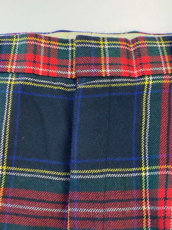 【中古品】【メンズ】 EDWIN エドウィン 90S CHECK PANTS 0706-09 90年代 チェック パンツ ボトムス 158-260410-jt-22-min サイズ：W81 32 カラー：レッド/ネイビー チェック柄 万代Net店