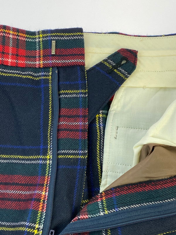 【中古品】【メンズ】 EDWIN エドウィン 90S CHECK PANTS 0706-09 90年代 チェック パンツ ボトムス 158-260410-jt-22-min サイズ：W81 32 カラー：レッド/ネイビー チェック柄 万代Net店