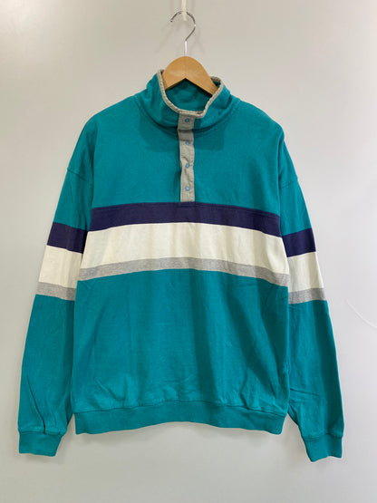 【中古品】【メンズ】 L.L.Bean エルエルビーン 80S RUGGER SHIRT ラガーシャツ ロングスリーブ ハーフボタン 144-250827-AS-33-min サイズ：M カラー：グリーン 万代Net店