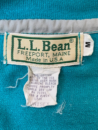 【中古品】【メンズ】 L.L.Bean エルエルビーン 80S RUGGER SHIRT ラガーシャツ ロングスリーブ ハーフボタン 144-250827-AS-33-min サイズ：M カラー：グリーン 万代Net店