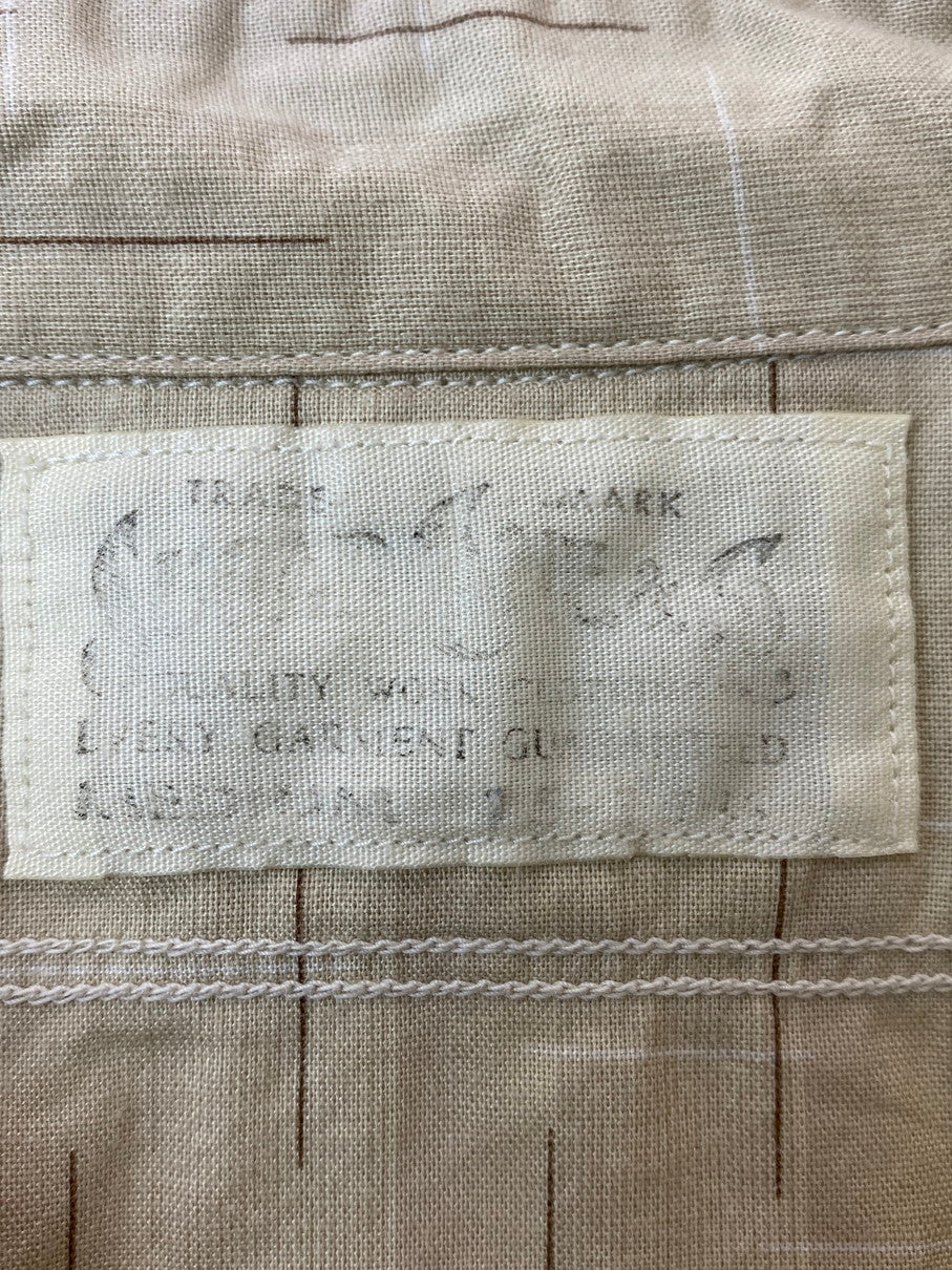 【中古品】【メンズ】 SUGAR CANE シュガーケーン SC26038 PRINT STRIPE WORK SHIRT ストライプ ワークシャツ ロングスリーブ 145-250827-AS-35-min カラー：ベージュ 万代Net店