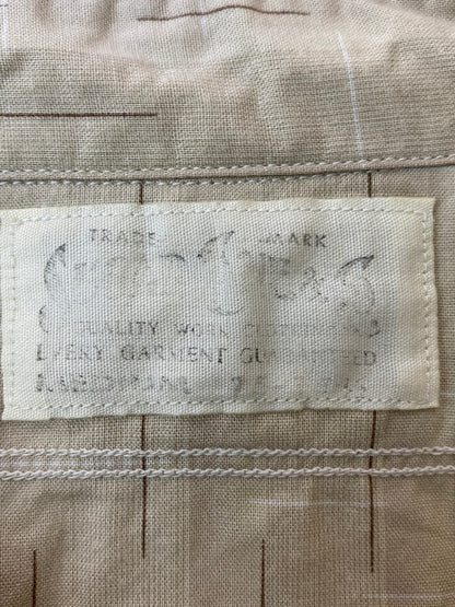 【中古品】【メンズ】 SUGAR CANE シュガーケーン SC26038 PRINT STRIPE WORK SHIRT ストライプ ワークシャツ ロングスリーブ 145-250827-AS-35-min カラー：ベージュ 万代Net店
