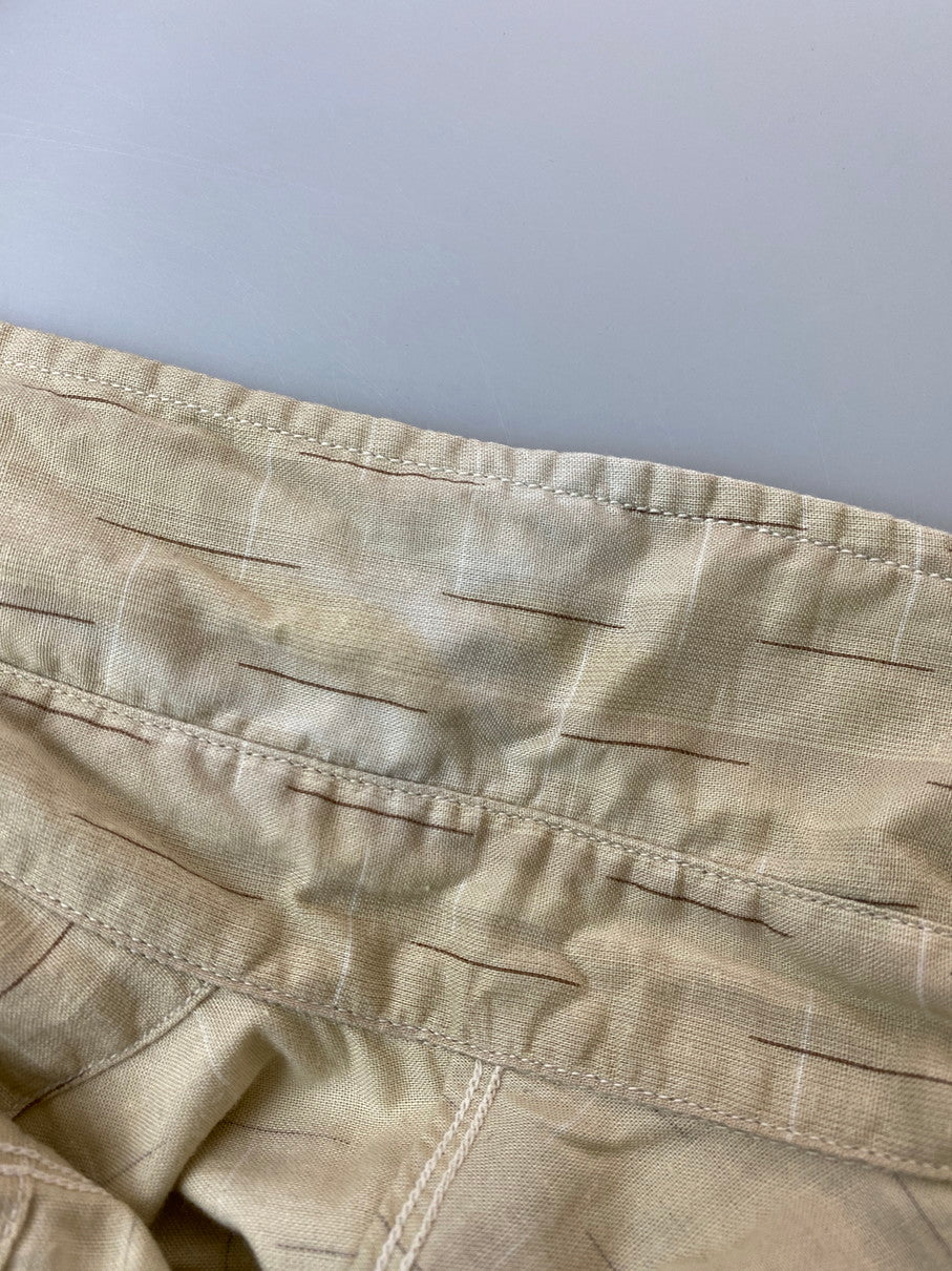 【中古品】【メンズ】 SUGAR CANE シュガーケーン SC26038 PRINT STRIPE WORK SHIRT ストライプ ワークシャツ ロングスリーブ 145-250827-AS-35-min カラー：ベージュ 万代Net店