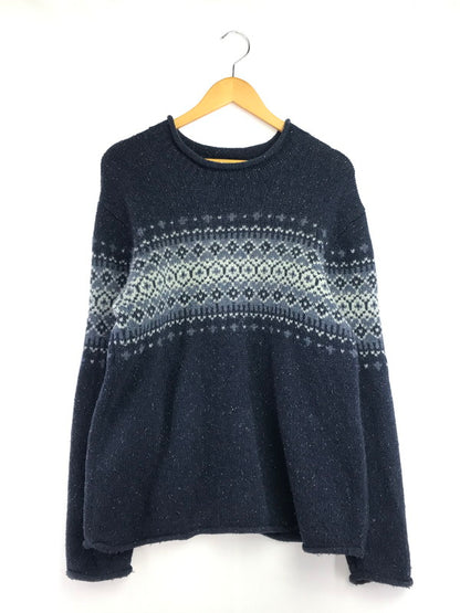 【現状渡し品】【メンズ】 L.L.BEAN エルエルビーン 80's WOOL KNIT 80r年代 ウール ニット トップス ヴィンテージ 144-260820-rt-34-tag カラー：ネイビー 万代Net店