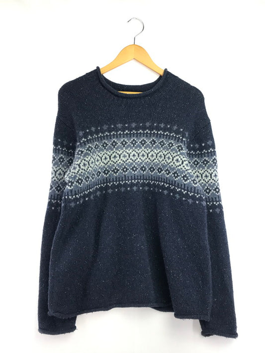【現状渡し品】【メンズ】 L.L.BEAN エルエルビーン 80's WOOL KNIT 80r年代 ウール ニット トップス ヴィンテージ 144-260820-rt-34-tag カラー：ネイビー 万代Net店
