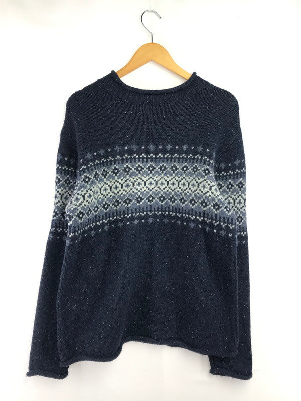 【現状渡し品】【メンズ】 L.L.BEAN エルエルビーン 80's WOOL KNIT 80r年代 ウール ニット トップス ヴィンテージ 144-260820-rt-34-tag カラー：ネイビー 万代Net店