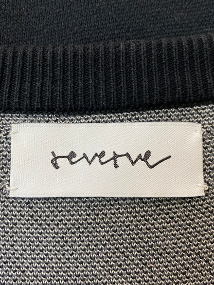 【中古品】【メンズ】 REVERVE リバーブ RV21S005 21SS LS PHOTO KNIT ロングスリーブ フォト ニット 140-250827-AS-21-min サイズ：FREE カラー：ブラック/ホワイト 万代Net店