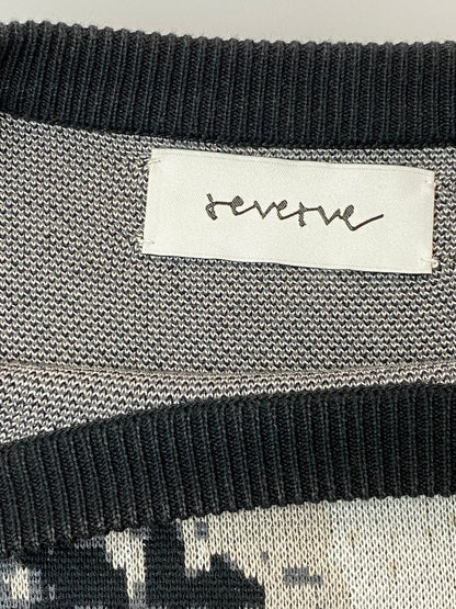 【中古品】【メンズ】 REVERVE リバーブ RV21S005 21SS LS PHOTO KNIT ロングスリーブ フォト ニット 140-250827-AS-21-min サイズ：FREE カラー：ブラック/ホワイト 万代Net店