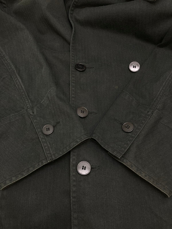 【中古品】【メンズ】 AGNES B HOMME アニエスベーオム COTTON DOUBLE JACKET コットン ダブル ジャケット アウター 141-250819-jt-07-min サイズ：50 カラー：ブラック 万代Net店