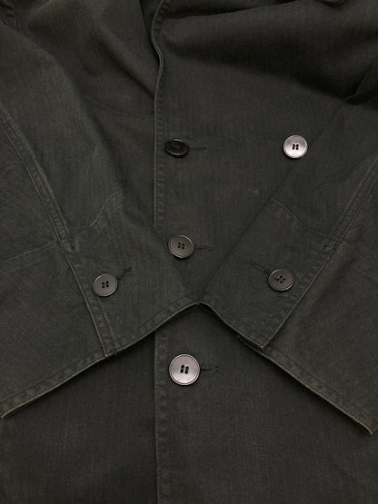 【中古品】【メンズ】 AGNES B HOMME アニエスベーオム COTTON DOUBLE JACKET コットン ダブル ジャケット アウター 141-250819-jt-07-min サイズ：50 カラー：ブラック 万代Net店