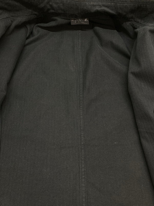 【中古品】【メンズ】 AGNES B HOMME アニエスベーオム COTTON DOUBLE JACKET コットン ダブル ジャケット アウター 141-250819-jt-07-min サイズ：50 カラー：ブラック 万代Net店