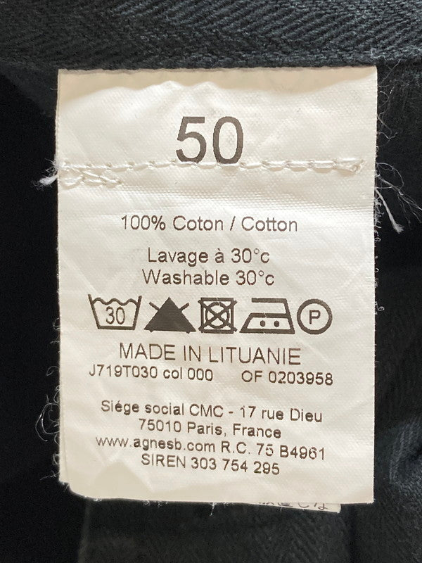 【中古品】【メンズ】 AGNES B HOMME アニエスベーオム COTTON DOUBLE JACKET コットン ダブル ジャケット アウター 141-250819-jt-07-min サイズ：50 カラー：ブラック 万代Net店