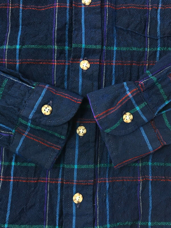 【中古品】【メンズ】 SIR PENDLETON サー ペンドルトン 70's WOOL CHECK LS SHIRT 70年代 ウール 長袖 チェック シャツ トップス ヴィンテージ 146-260820-rt-24-tag カラー：ブルー系 万代Net店