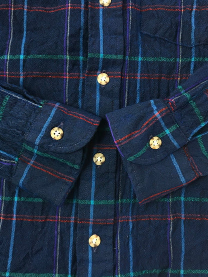 【中古品】【メンズ】 SIR PENDLETON サー ペンドルトン 70's WOOL CHECK LS SHIRT 70年代 ウール 長袖 チェック シャツ トップス ヴィンテージ 146-260820-rt-24-tag カラー：ブルー系 万代Net店