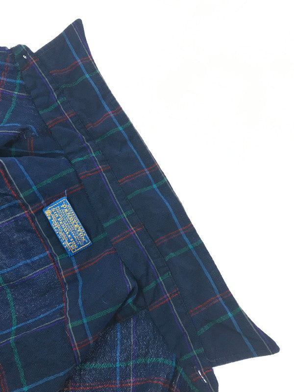 【中古品】【メンズ】 SIR PENDLETON サー ペンドルトン 70's WOOL CHECK LS SHIRT 70年代 ウール 長袖 チェック シャツ トップス ヴィンテージ 146-260820-rt-24-tag カラー：ブルー系 万代Net店