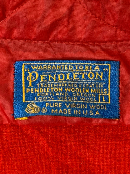 【現状渡し品】【メンズ】 PENDLETON ペンドルトン 70's WOOL L/S SHIRT 70年代 ウール ロングスリーブシャツ 長袖シャツ トップス 146-250828-yn-20-min サイズ：L カラー：レッド 万代Net店