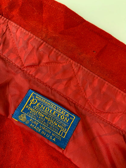 【現状渡し品】【メンズ】 PENDLETON ペンドルトン 70's WOOL L/S SHIRT 70年代 ウール ロングスリーブシャツ 長袖シャツ トップス 146-250828-yn-20-min サイズ：L カラー：レッド 万代Net店