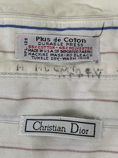 【現状渡し品】【メンズ】 Christian Dior クリスチャンディオール 90's STRIPE L/S SHIRT 90年代 ストライプ ロングスリーブ シャツ 長袖シャツ トップス 146-250828-yn-23-min カラー：ホワイト 万代Net店
