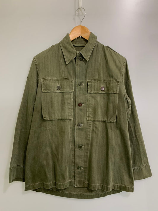 【中古品】【メンズ】 オランダ軍 M43 HERRINGBONE JACKET ヘリンボーン ジャケット アウター 146-250828-yn-22-min カラー：オリーブグリーン 万代Net店