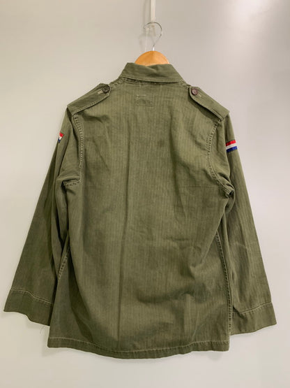 【中古品】【メンズ】 オランダ軍 M43 HERRINGBONE JACKET ヘリンボーン ジャケット アウター 146-250828-yn-22-min カラー：オリーブグリーン 万代Net店