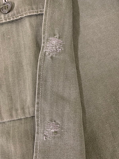 【中古品】【メンズ】 オランダ軍 M43 HERRINGBONE JACKET ヘリンボーン ジャケット アウター 146-250828-yn-22-min カラー：オリーブグリーン 万代Net店