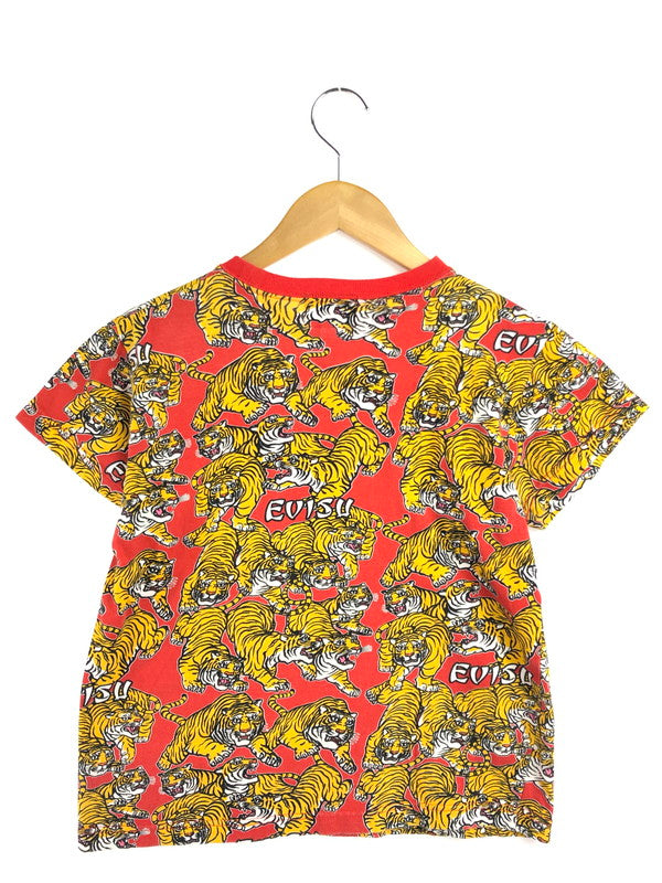 【中古品】【メンズ】 EVISU エヴィス S/S TEE 百虎 カモメ 総柄 Tシャツ 半袖Tシャツ 145-260509-na-04-tag サイズ：34 カラー：レッド系 万代Net店