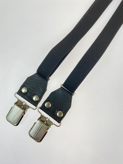 【中古美品】【メンズ】 CALEE キャリー LEATHER SUSPENDER レザー サスペンダー 服飾雑貨 アクセサリー 208-250909-kk-15-min サイズ：F カラー：ブラック 万代Net店