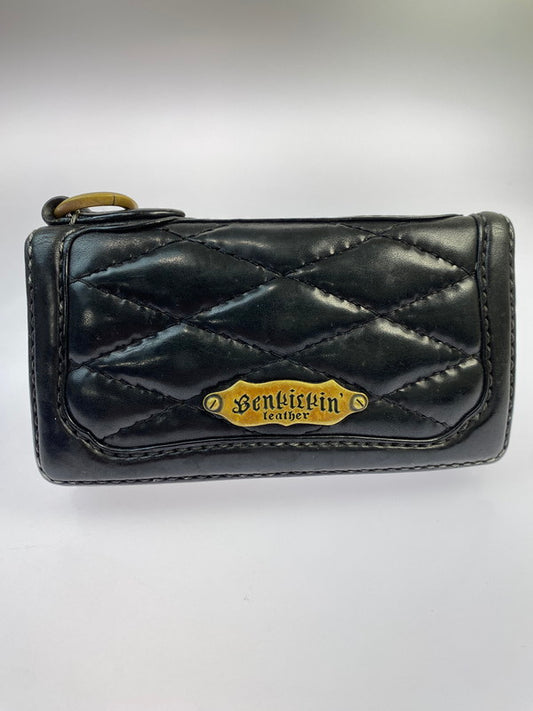 【中古品】【メンズ】 BENKICKIN' LEATHER ベンキッキンレザー 二つ折り財布 200-250824-AS-22-min カラー：ブラック 万代Net店
