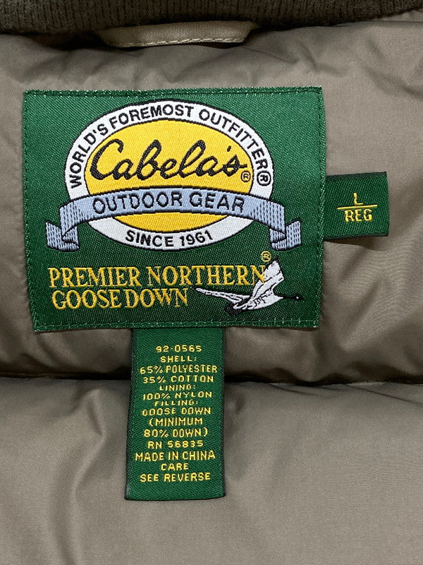 【中古品】【メンズ】 CABELAS カベラス 90S GOOSE DOWN VEST 90年代 グース ダウン ベスト アウター 146-250819-jt-14-min サイズ：L カラー：グレージュ系 万代Net店