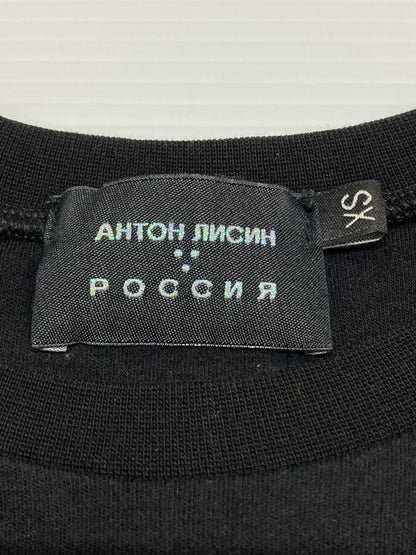 【中古品】【メンズ】 ANTON LISIN アントンリシン 19AW HANKYU T-SHIRT ハンキューＴシャツ 半袖 トップス 141-250924-kk-25-min サイズ：XS カラー：ブラック 万代Net店