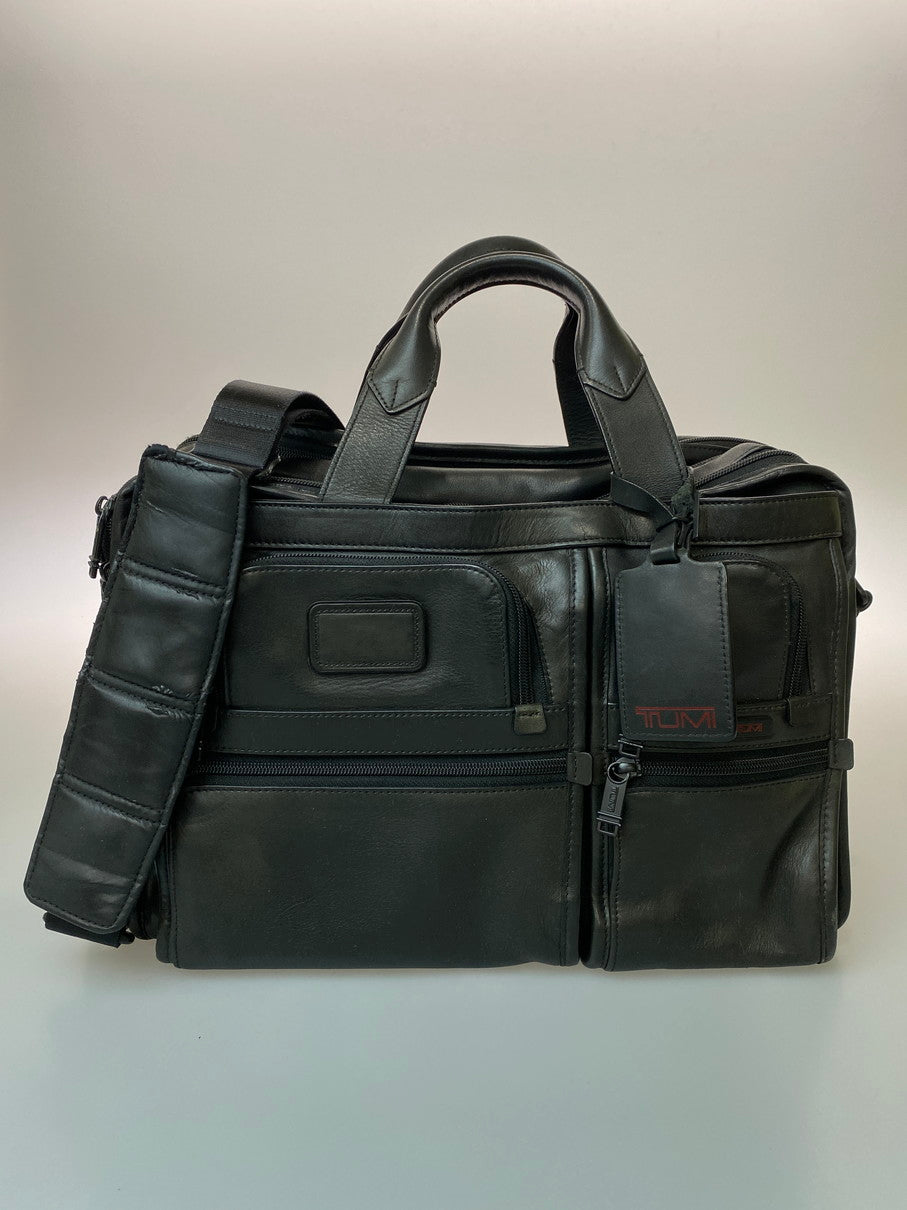 【中古品】【メンズ】 TUMI トゥミ エクスパンダブル レザー ブラック ビジネスバッグ 9614DH 鞄 カバン 188-250822-em-52-min カラー：ブラック 万代Net店