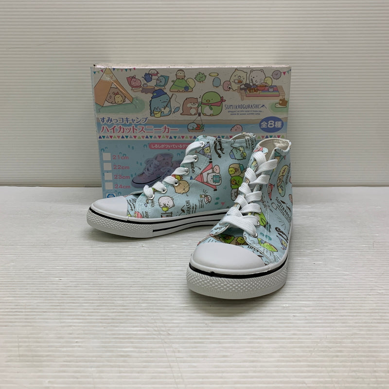 【中古美品】【キッズ】 すみっコぐらしすみっコキャンプ ハイカットスニーカー プライズ景品 おもちゃ 039-251005-kk-10-min サイズ：22cm カラー：ブルー 万代Net店