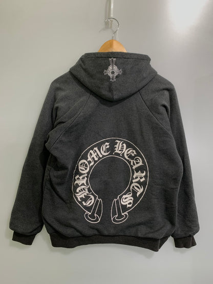 【中古品】【メンズ】 CHROME HEARTS クロムハーツ 90's OLD HORSESHOE PULLOVER HOODIE オールド ホースシュー プルオーバーフーディー パーカー トップス 190-250821-yn-01-min サイズ：M カラー：ダークグレー 万代Net店