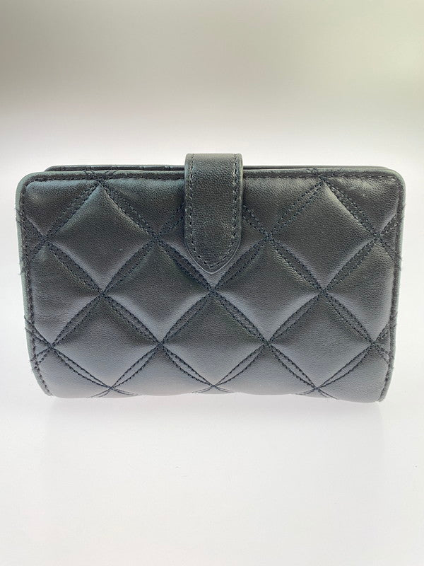 【中古品】【メンズ/レディース】 Kate Spade ケイトスペード KG424 V9M MEDIUM COMPARTMENT BIFOLD WALLET 財布 200-250821-ks-15-min カラー：ブラック 万代Net店