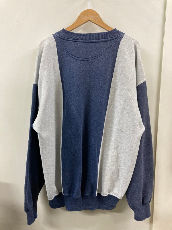 【中古品】【メンズ】 MIDLAND SPORT ミッドランドスポーツ DOCKING CREW SWEAT SHIRT 90S クルー スウェット シャツ トレーナー ジャージ メンズ トップス 146-250822-em-09-min サイズ：XL カラー：グレー/ネイビー 万代Net店