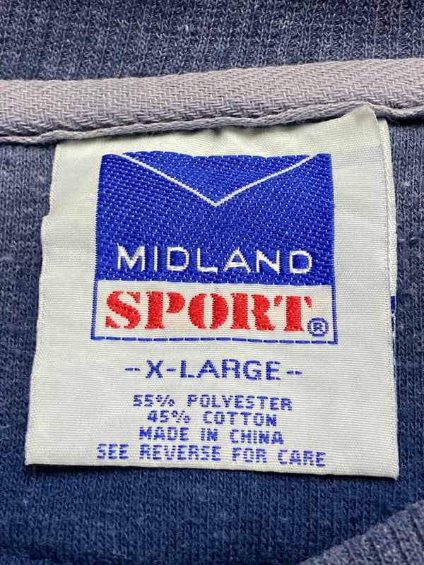 【中古品】【メンズ】 MIDLAND SPORT ミッドランドスポーツ DOCKING CREW SWEAT SHIRT 90S クルー スウェット シャツ トレーナー ジャージ メンズ トップス 146-250822-em-09-min サイズ：XL カラー：グレー/ネイビー 万代Net店