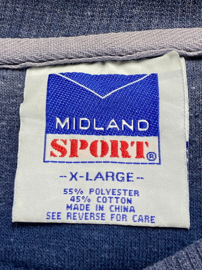 【中古品】【メンズ】 MIDLAND SPORT ミッドランドスポーツ DOCKING CREW SWEAT SHIRT 90S クルー スウェット シャツ トレーナー ジャージ メンズ トップス 146-250822-em-09-min サイズ：XL カラー：グレー/ネイビー 万代Net店