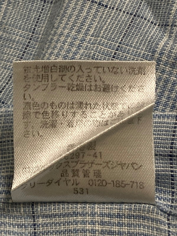 【中古品】【メンズ】 Brooks Brothers ブルックスブラザーズ 346 BD LINEN LS SHIRT ボタンダウン リネン 長袖 シャツ メンズ トップス 146-250822-em-12-min サイズ：XL カラー：サックスブルー 万代Net店