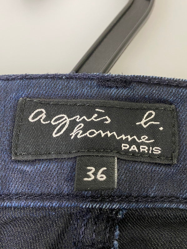 【中古品】【メンズ】 AGNES B. HOMME アニエスベーオム COLLAR PANTS カラー パンツ メンズ ボトムス ストレッチ 152-250825-em-09-min サイズ：36 カラー：ネイビー 万代Net店