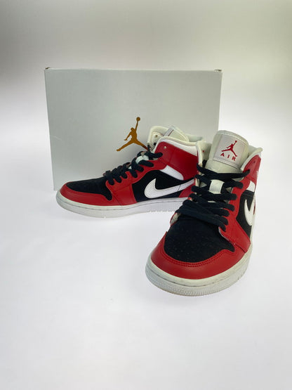【中古品】【レディース】 NIKE ナイキ BQ6472-601 WOMEN’S AIR JORDAN 1 MID 靴 シューズ スニーカー SNEAKERS 160-250820-ks-01-min サイズ：24.5cm カラー：GYM RED/WHITE‐BLACK 万代Net店