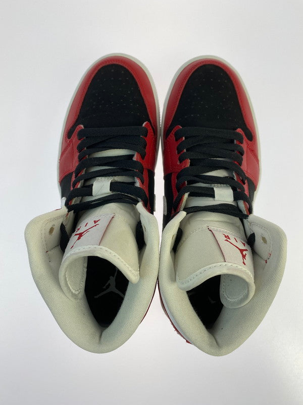 【中古品】【レディース】 NIKE ナイキ BQ6472-601 WOMEN’S AIR JORDAN 1 MID 靴 シューズ スニーカー SNEAKERS 160-250820-ks-01-min サイズ：24.5cm カラー：GYM RED/WHITE‐BLACK 万代Net店