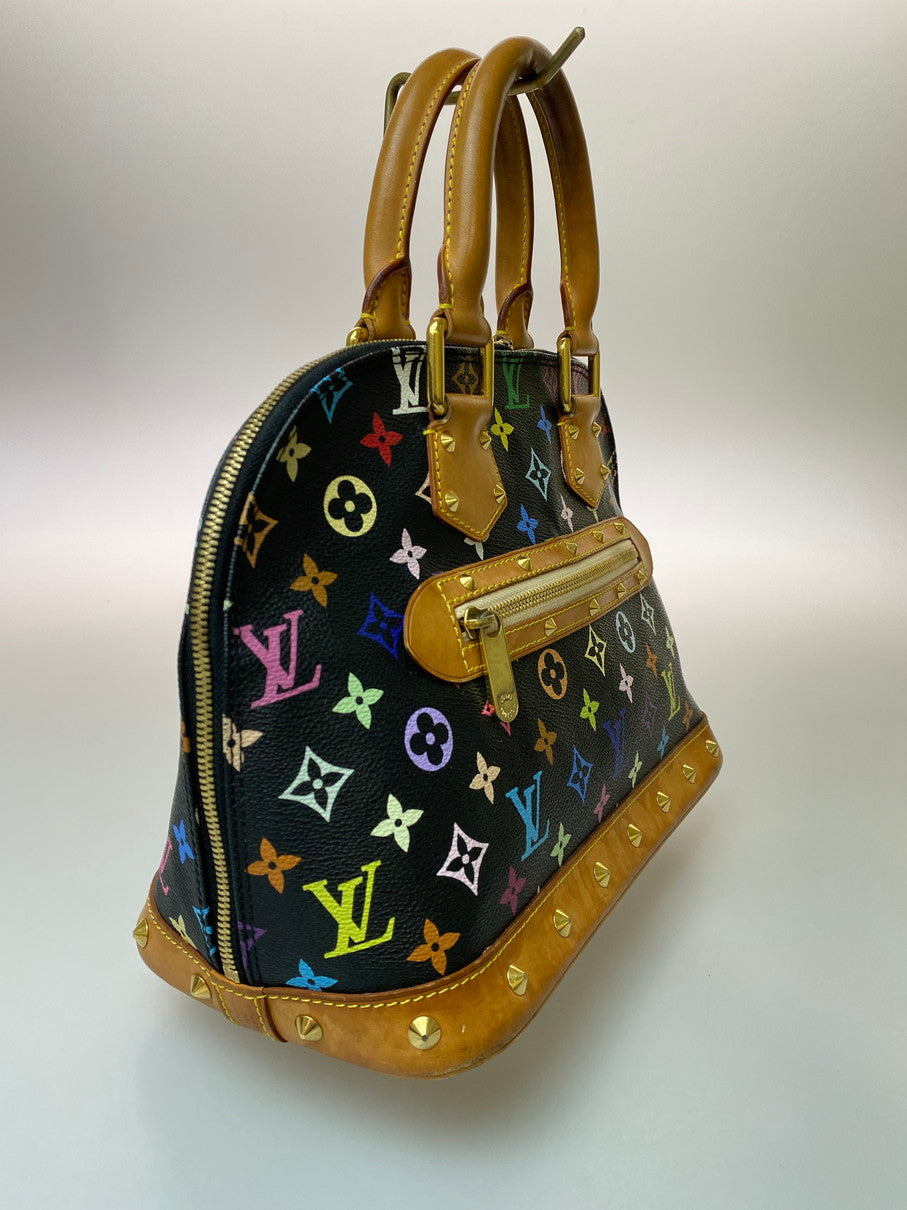 【中古品】【メンズ/レディース】 LOUIS VUITTON ルイ・ヴィトン アルマ ハンドバッグ バッグ PVCコーティングキャンバス レザー モノグラム・マルチカラー M92646 179-250822-em-30-min カラー：ブラック系（モノグラムマルチカラー） 万代Net店