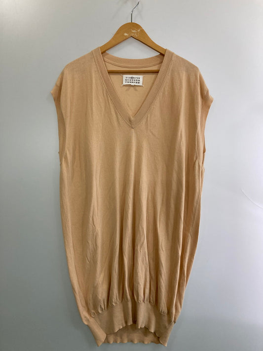 【中古品】【メンズ】 MARTIN MARGIELA マルタンマルジェラ S31HA0572 V NECK KNIT VEST ブイネック ニットベスト 141-250824-AS-34-min サイズ：M カラー：ベージュ 万代Net店