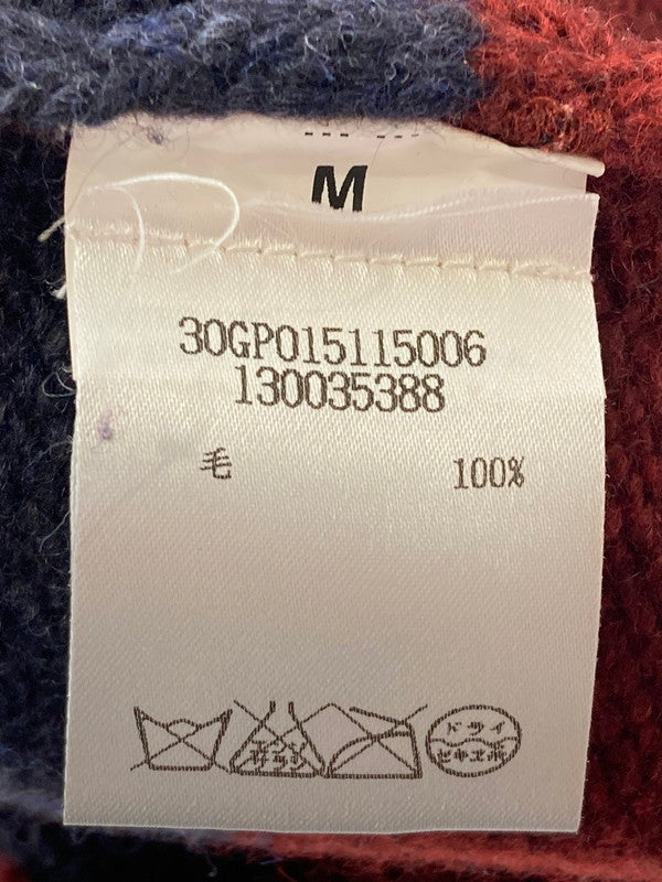 【中古品】【メンズ】 MARTIN MARGIELA マルタンマルジェラ WOOL BORDER L/S KNIT ウール ボーダーニット トップス 141-250823-yn-28-min サイズ：M カラー：ネイビー/ボルドー 万代Net店