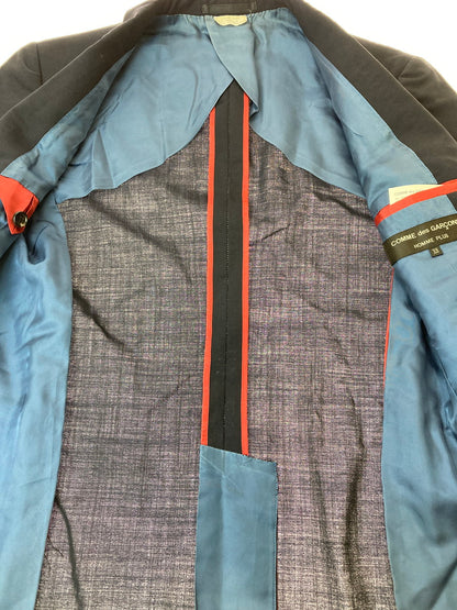 【中古品】【メンズ】 COMME des GARCONS HOMME PLUS コムデギャルソンオムプリュス PE-J005 AD2009 TAILORED JACKET テーラードジャケット 140-250824-AS-39-min サイズ：XS カラー：ネイビー 万代Net店